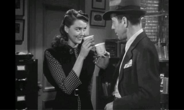 Big Sleep 1946 Dorothy Malone Humphrey Bogart Toasting